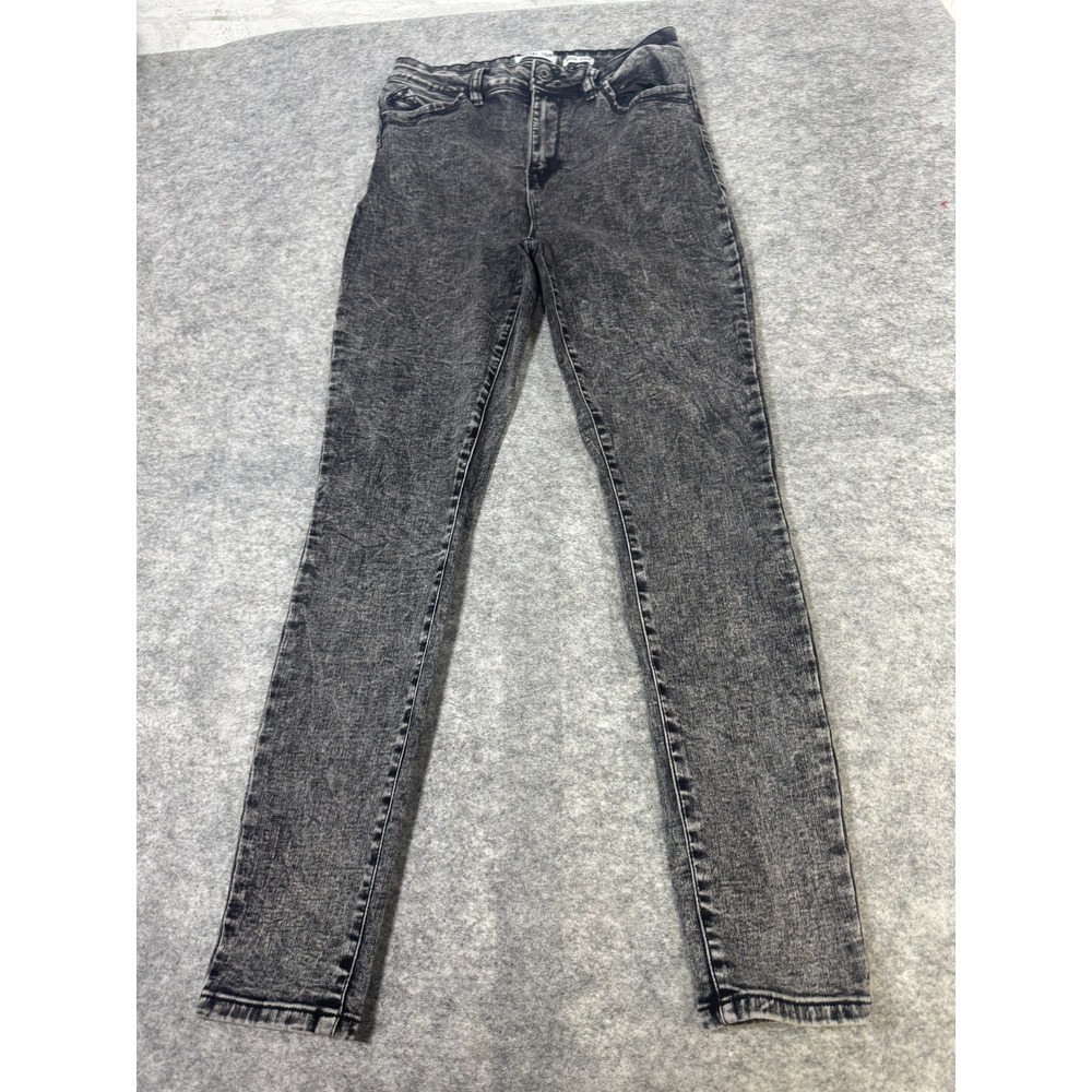 WBB YMI Womens High Rise Skinny Jeans Acid Wash Grey Size 13/31 Heart Pockets